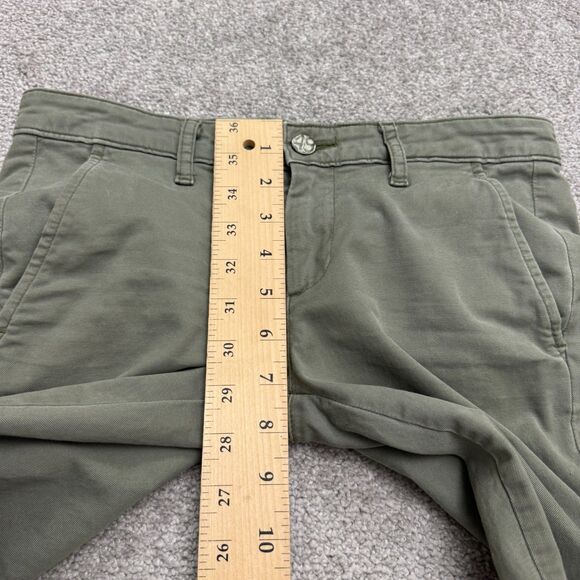 AG Adriano Goldschmied Slim Khaki Chino Pants Womens 24 Green Low Rise 28x30 - Picture 13 of 16
